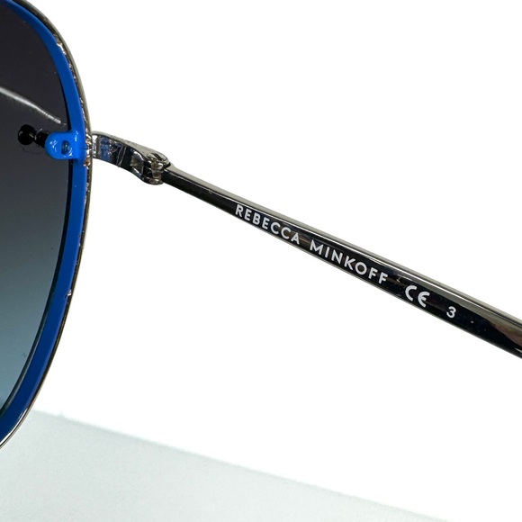 REBECCA MINKOFF Gloria 3/S Sunglasses NEW Blue Silver Square main image 6